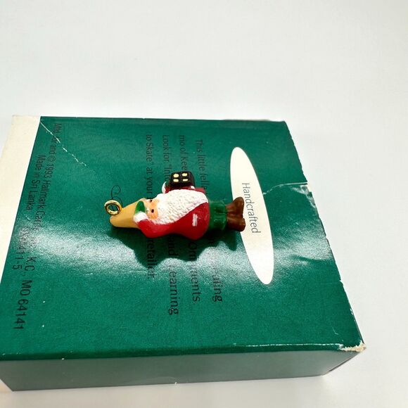 Hallmark Keepsake Lighting A Path Miniature Gnome Christmas 1993 Ornament - Picture 6 of 9